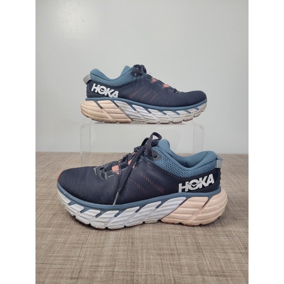 Hoka One One Shoes - Hoka One One Gaviota 3 Womens 7 Ocean Fog Rosette Running Shoes 1113521 OBRS